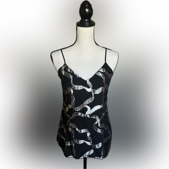 ANN TAYLOR DRESSY GOLD FRINGE CAMISOLE - Picture 2 of 6